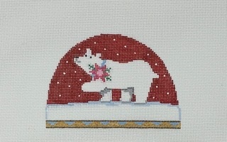 click here to view larger image of Mrs. Polar Bear w/Scarf (hand painted canvases)