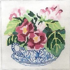 click here to view larger image of Small Teacup of Glorfinia (hand painted canvases)