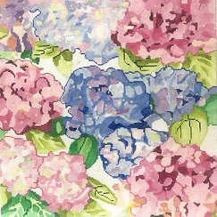click here to view larger image of Lovely Hydrangeas 2 (hand painted canvases)