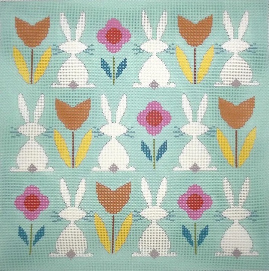 click here to view larger image of Spring Bunnies (hand painted canvases 2)