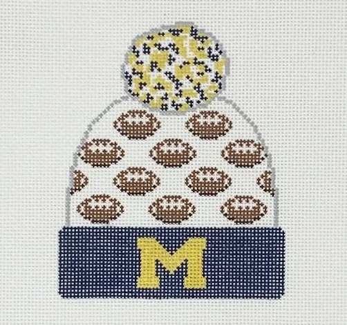 click here to view larger image of Beanie - University of Michigan Football (hand painted canvases)