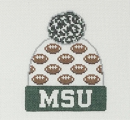 click here to view larger image of Beanie - Michigan State University Football (hand painted canvases)