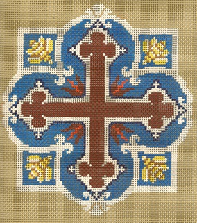 click here to view larger image of Vatican Cross (hand painted canvases)