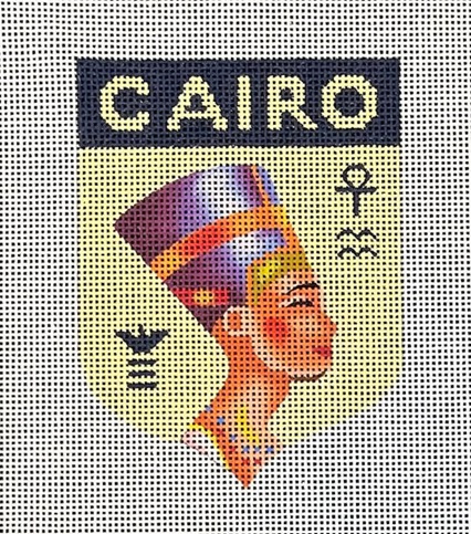 click here to view larger image of Cairo Queen Crest  - JW505 (hand painted canvases)