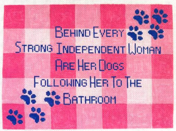 click here to view larger image of Dogs in Bathroom (hand painted canvases)