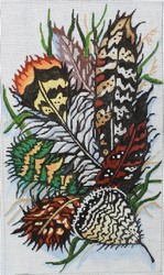 click here to view larger image of Forest Feathers (hand painted canvases)