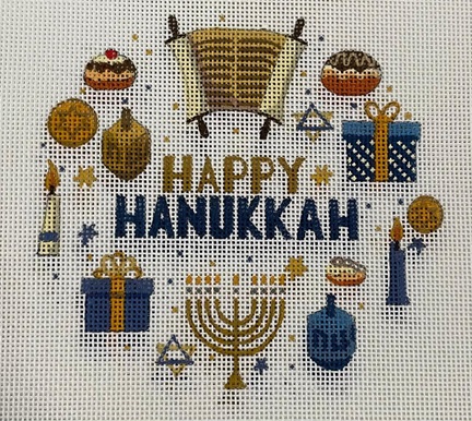 click here to view larger image of Hanukkah Ornament - HH2 (hand painted canvases)