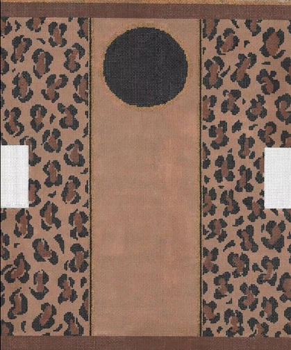 click here to view larger image of Leopard Cosmetic Case (Large) (hand painted canvases)