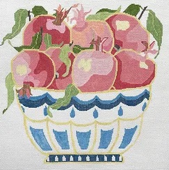 click here to view larger image of French Harvest Bowl - Pomegranate (hand painted canvases)