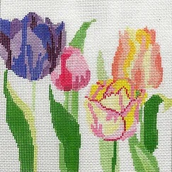 click here to view larger image of Small Dancing Tulips (hand painted canvases)