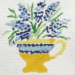 click here to view larger image of Cup of Hyacinths (hand painted canvases)