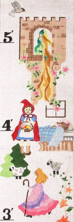 click here to view larger image of Fairy Tale Growth Chart (hand painted canvases)