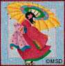 click here to view larger image of Pink Parasol (hand painted canvases)