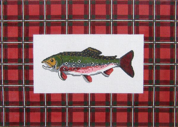 click here to view larger image of Plaid Trout (hand painted canvases)
