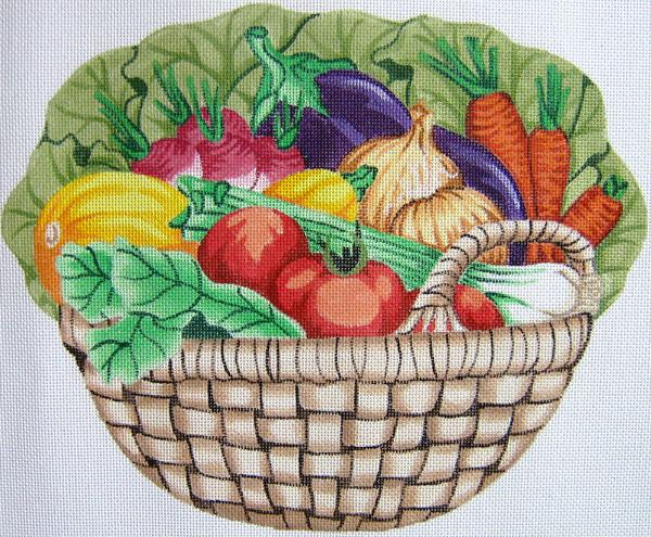click here to view larger image of Vegetable Basket (hand painted canvases)
