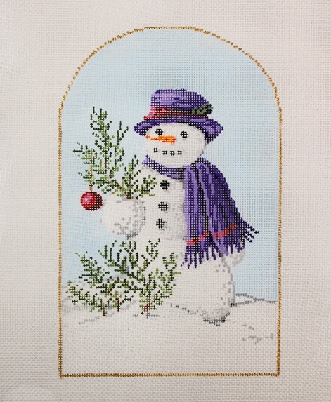 click here to view larger image of Old Snowman (hand painted canvases)