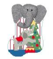 click here to view larger image of Decorator Elephant w/Elephant Mini Sock (hand painted canvases)