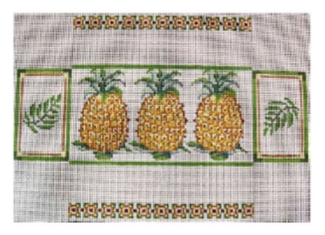 click here to view larger image of Three Pineapples Brick Cover   (hand painted canvases)