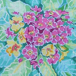 click here to view larger image of Primrose Garden (hand painted canvases)