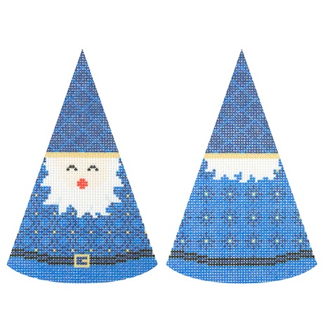 click here to view larger image of Navy Santa Cone (printed canvas)