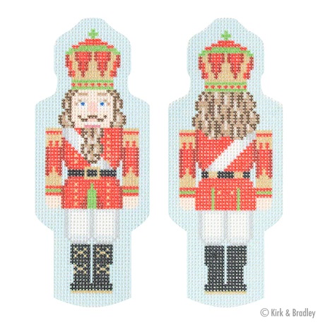 click here to view larger image of Double-Sided Nutcracker Ornament - Red (printed canvas)