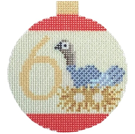 click here to view larger image of 12 Days Baubles - 6 Geese A Laying (printed canvas)