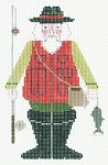click here to view larger image of Gone Fishing Santa (hand painted canvases)