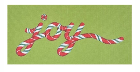 click here to view larger image of Candy Cane Joy (printed canvas)