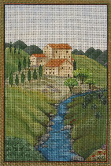 click here to view larger image of Tuscan Valley Center (hand painted canvases)