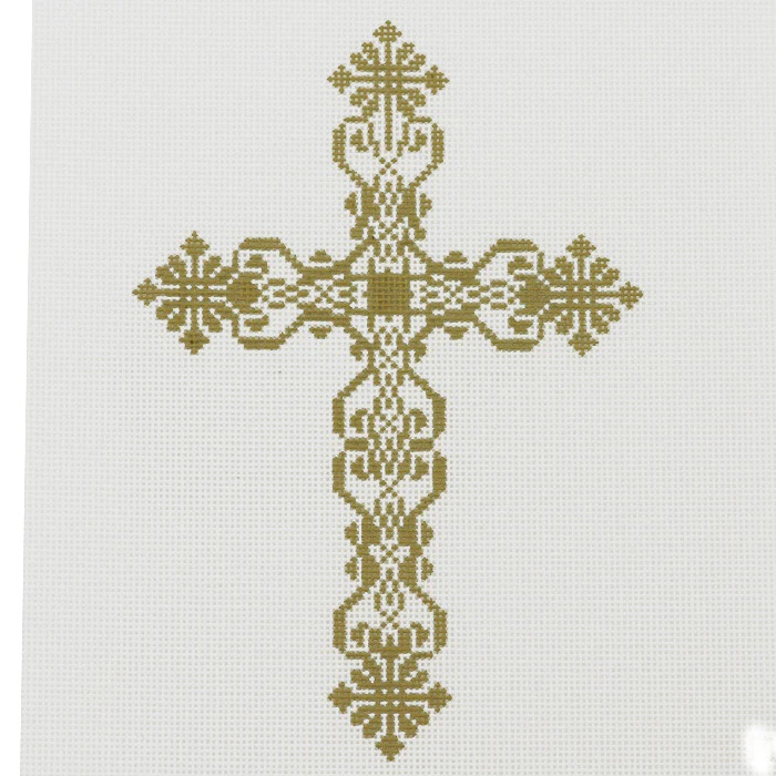 click here to view larger image of Cross - Gold 4 (hand painted canvases)