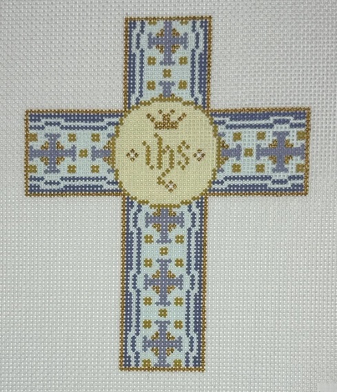 click here to view larger image of IHS Cross w/SG (hand painted canvases)