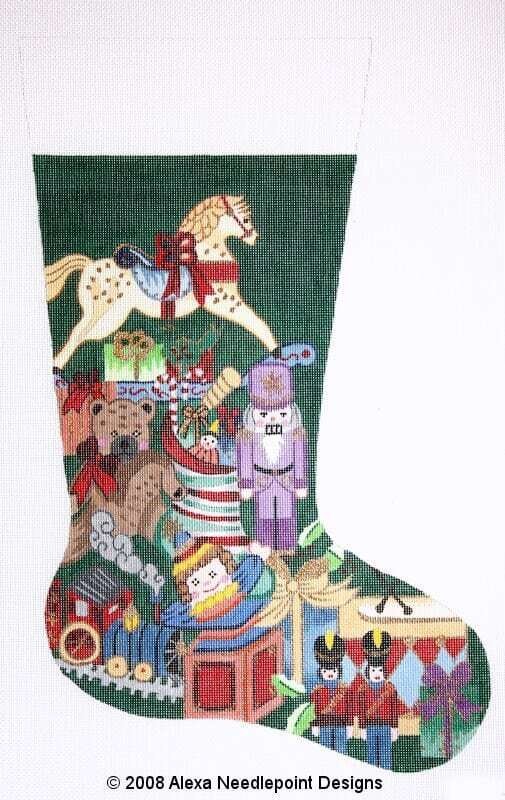 click here to view larger image of Christmas Stocking - 7144 - 18M (hand painted canvases)