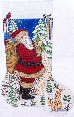 click here to view larger image of Christmas Stocking - 7288 -13M (hand painted canvases)