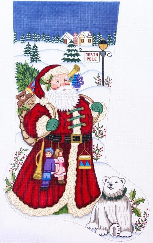 click here to view larger image of Christmas Stocking - 7278-13M (hand painted canvases)