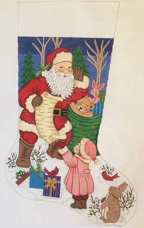 click here to view larger image of Christmas Stocking - 7282-13M (hand painted canvases)