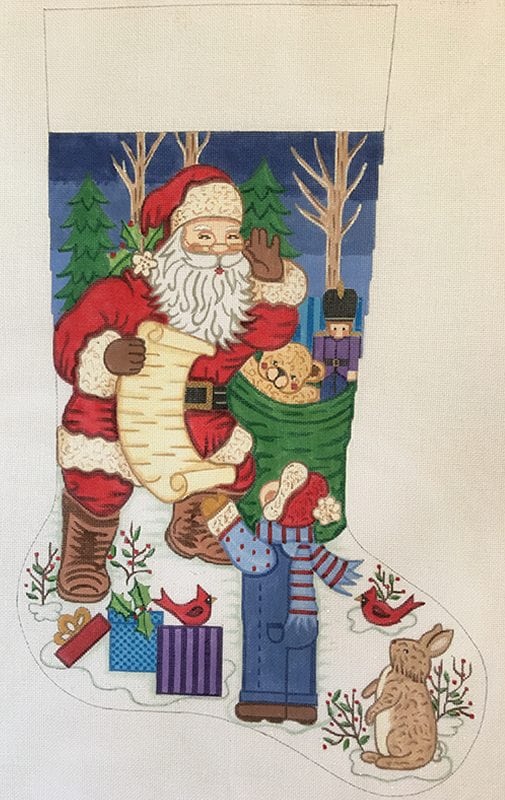 click here to view larger image of Christmas Stocking - 7283-13M (hand painted canvases)