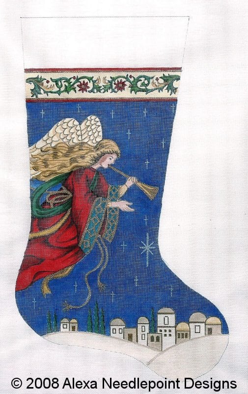 click here to view larger image of Christmas Stocking - 7228 (hand painted canvases)