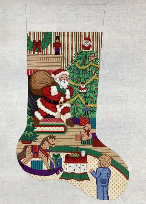 click here to view larger image of Christmas Stocking - 7360-18M (hand painted canvases)