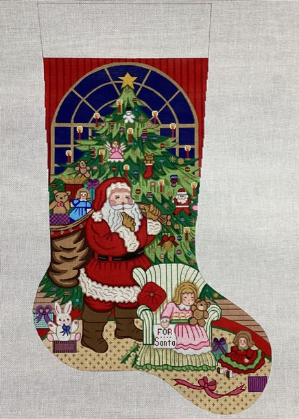click here to view larger image of Christmas Stocking - 7361-18M (hand painted canvases)