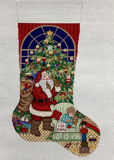 click here to view larger image of Christmas Stocking - 7362-18M (hand painted canvases)