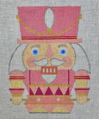 click here to view larger image of Squatty Pink Nutcracker (hand painted canvases)