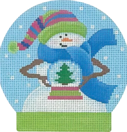 Snowgirl  Snow Globe/Tree - click here for more details about this hand painted canvases