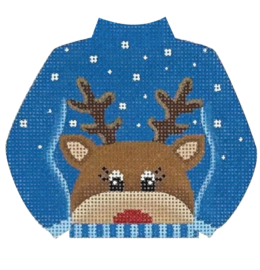 Reindeer Sweater - click here for more details about this hand painted canvases