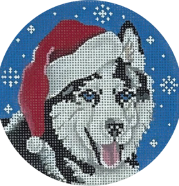 Husky Santa - click here for more details about this hand painted canvases
