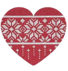 Nordic Snowflake Band Heart - click here for more details about this hand painted canvases