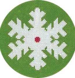 Simple Snowflake/Green - click here for more details about this printed canvas