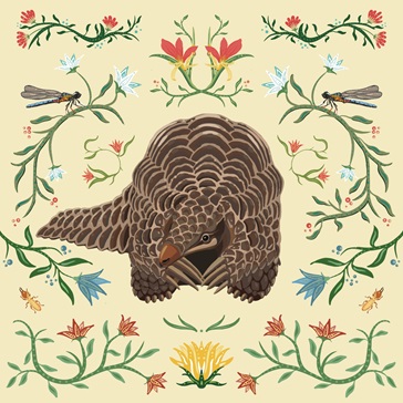 click here to view larger image of Pangolin (hand painted canvases)