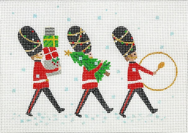 click here to view larger image of London Christmas - Marching Guardsmen (hand painted canvases 2)