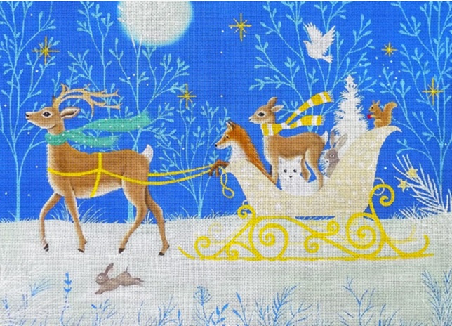 click here to view larger image of Sleighride (hand painted canvases)