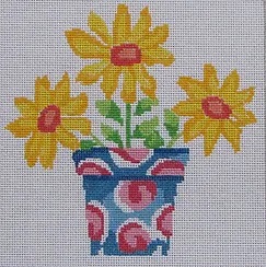 click here to view larger image of Simply Summer - Yellow Daisy (hand painted canvases)